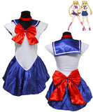 New Anime Pretty Soldier Sailor Moon Sailor Mars Japanese Anime Cosplay Costume female halloween party Fancy Dress Full Set 5pcs