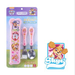 1Set Original Paw Patrol Children's scoop and fork set 304 stainless steel Fork Spoon tableware with Storage box kids toy gift
