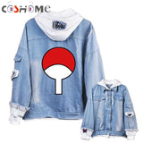 Coshome Anime Naruto Hoodies Men Women Denim Jacket Akatsuki Coat Daily Costume for Spring