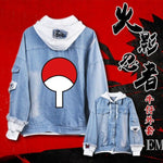 Coshome Anime Naruto Hoodies Men Women Denim Jacket Akatsuki Coat Daily Costume for Spring