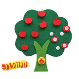 Felt Cloth DIY Children Educational Toy Durable Digital Cognitive Child Montessori Education Supplies Apple Tree Toys Kids Gifts