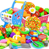 12-23PCS Children Kitchen Pretend Play Toys Cutting Fruit Vegetable Food Miniature Play Do House Education Toy Gift for Girl Kid