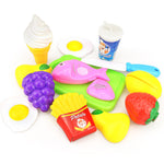 12-23PCS Children Kitchen Pretend Play Toys Cutting Fruit Vegetable Food Miniature Play Do House Education Toy Gift for Girl Kid