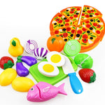 12-23PCS Children Kitchen Pretend Play Toys Cutting Fruit Vegetable Food Miniature Play Do House Education Toy Gift for Girl Kid