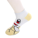 Anime Pokemon Pikachu Charmander Psyduck Squirtle Casual Socks 3D Printed Cartoon Ankle Socks Kawaii Harajuku