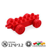 trailer Car motorcycle boat Big size Building Blocks collocation Vehicle accessory kid DIY Toys Compatible Duplo Bricks Set gift