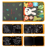 Tumama Portable Soft Chalk Board Drawing Book Animal Marine Life Coloring Book DIY Blackboard Painting Drawing Board with Chalk