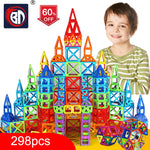 100-298pcs Blocks Magnetic Designer Construction Set Model & Building Toy Plastic Magnetic Blocks Educational Toys For Kids Gift