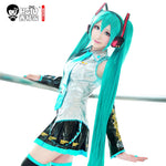 HSIU High Quality VOCALOID Cosplay Wig Hatsune Miku Costume Play Wigs Halloween party Anime Game Hair 150cm  Aquamarine wig