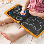 Tumama Portable Soft Chalk Board Drawing Book Animal Marine Life Coloring Book DIY Blackboard Painting Drawing Board with Chalk