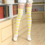 Overknee Anime Socks Striped Elastic Leggings All Match Stage Anime Cosplay Costume Adult Cartoon in Carnaval Halloween Party