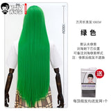 HSIU 100Cm Long Staight Cosplay Wig Heat Resistant Synthetic Hair Anime Party wigs 26 color Colourful