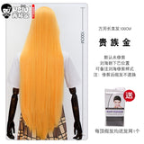 HSIU 100Cm Long Staight Cosplay Wig Heat Resistant Synthetic Hair Anime Party wigs 26 color Colourful