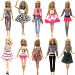 NK 10 Pcs  Princess Doll Dress Noble Party Gown For Barbie Doll Accessories Fashion Design Outfit Best Gift For Girl' Doll JJ