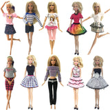 NK 10 Pcs  Princess Doll Dress Noble Party Gown For Barbie Doll Accessories Fashion Design Outfit Best Gift For Girl' Doll JJ