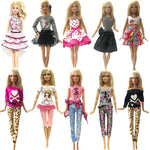 NK 10 Pcs  Princess Doll Dress Noble Party Gown For Barbie Doll Accessories Fashion Design Outfit Best Gift For Girl' Doll JJ