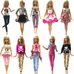 NK 10 Pcs  Princess Doll Dress Noble Party Gown For Barbie Doll Accessories Fashion Design Outfit Best Gift For Girl' Doll JJ