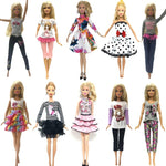 NK 10 Pcs  Princess Doll Dress Noble Party Gown For Barbie Doll Accessories Fashion Design Outfit Best Gift For Girl' Doll JJ