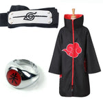 Anime Naruto Akatsuki Cloak Cosplay Costume Uchiha Itachi Ring Headband Women Men Gifts