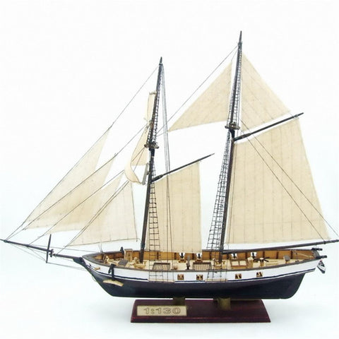 1:130 Scale Sailboat Model 380x130x270mm DIY Ship Assembly Model Kits Classical Handmade Wooden Sailing Boats Children Toys Gift