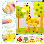 Kids DIY Button Stickers Drawing Toys Funny Game Handmade School Art Class Painting Drawing Craft Kit Children Early Educational