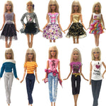 NK 10 Pcs  Princess Doll Dress Noble Party Gown For Barbie Doll Accessories Fashion Design Outfit Best Gift For Girl' Doll JJ