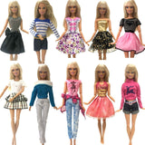 NK 10 Pcs  Princess Doll Dress Noble Party Gown For Barbie Doll Accessories Fashion Design Outfit Best Gift For Girl' Doll JJ