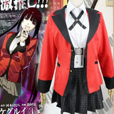 Hot Cool Cosplay Costumes Anime Kakegurui Yumeko Jabami Japanese School Girls Uniform Full Set Jacket+Shirt+Skirt+Stockings+Tie