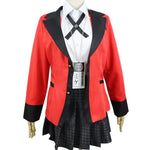 Hot Cool Cosplay Costumes Anime Kakegurui Yumeko Jabami Japanese School Girls Uniform Full Set Jacket+Shirt+Skirt+Stockings+Tie