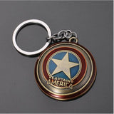 1PC Key Chain Gift Toys Marvel Avengers Metal Captain American Shield Keychain Superman Spiderman Batman Mask Keyring Toys