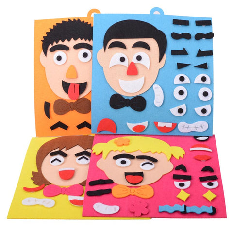 1Set Kids Toy DIY Emotion Change Puzzle Facial Expression Learning Toys for Children AN88