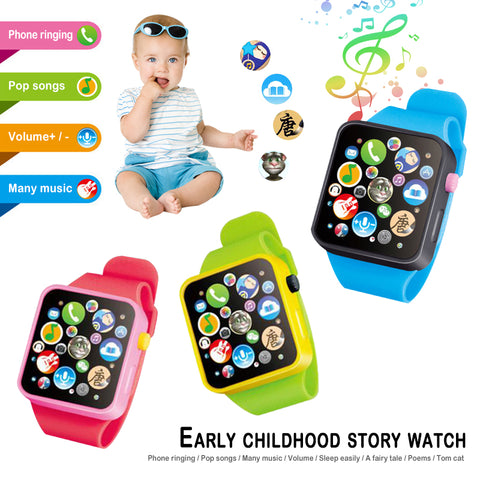 New Arrival Montessori Electronic Watch Toys For Kids 8 Major Functions 9 Colors Music Toy Clock Up Watch Funny Things For Baby