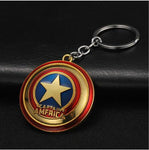 1PC Key Chain Gift Toys Marvel Avengers Metal Captain American Shield Keychain Superman Spiderman Batman Mask Keyring Toys