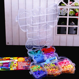 600pcs Colorful Rubber Loom Bands Weave Elastic Make Bracelet Tool DIY set Kit Box Girls Gift Kids Toys for Children 8 10 year