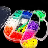 600pcs Colorful Rubber Loom Bands Weave Elastic Make Bracelet Tool DIY set Kit Box Girls Gift Kids Toys for Children 8 10 year
