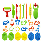 26PCS DIY Slime Plasticine Mold Modeling Clay Kit Slime Plastic Play Dough Tools Set Cutters Moulds Toy for children Kid Gift