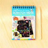 1PC Scratch Note Children's Creative DIY Scratch Painting Colorful Graffiti Notebook Creative DIY Environmental Friendly Puzzle