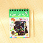 1PC Scratch Note Children's Creative DIY Scratch Painting Colorful Graffiti Notebook Creative DIY Environmental Friendly Puzzle