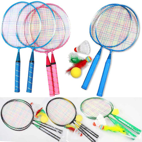 2019 Newly 1 Pair Youth Children's Badminton Rackets Sports Cartoon Suit Toy for Children  19ing