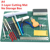 Hobby Modelling Tools Set Model DIY Accessories Cutting Mat Self Healing Grinding Machine Polishing Tools Kit For Gundam