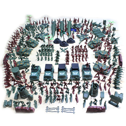 301Pcs 5cm Plastic Soldier Model World War II Soldier Military Toy Set for Children