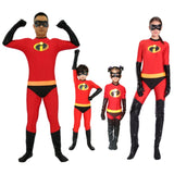 Incredibles 2 Costume Mr Mrs Incredibles Cosplay Elastigirl Hulk Spider-man Family Adult Kid disfraz niño Suit Jumpsuit Bodysuit