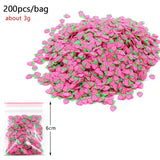 200Pcs Slime Addition Soft Fimo Fruit Slices for Charms Beads DIY Nail Mobile Beauty Powder in Slime Supplies Sprinkles