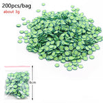 200Pcs Slime Addition Soft Fimo Fruit Slices for Charms Beads DIY Nail Mobile Beauty Powder in Slime Supplies Sprinkles