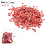 200Pcs Slime Addition Soft Fimo Fruit Slices for Charms Beads DIY Nail Mobile Beauty Powder in Slime Supplies Sprinkles