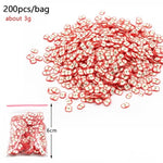 200Pcs Slime Addition Soft Fimo Fruit Slices for Charms Beads DIY Nail Mobile Beauty Powder in Slime Supplies Sprinkles