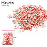 200Pcs Slime Addition Soft Fimo Fruit Slices for Charms Beads DIY Nail Mobile Beauty Powder in Slime Supplies Sprinkles