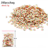 200Pcs Slime Addition Soft Fimo Fruit Slices for Charms Beads DIY Nail Mobile Beauty Powder in Slime Supplies Sprinkles