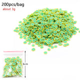 200Pcs Slime Addition Soft Fimo Fruit Slices for Charms Beads DIY Nail Mobile Beauty Powder in Slime Supplies Sprinkles