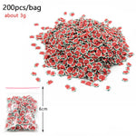 200Pcs Slime Addition Soft Fimo Fruit Slices for Charms Beads DIY Nail Mobile Beauty Powder in Slime Supplies Sprinkles